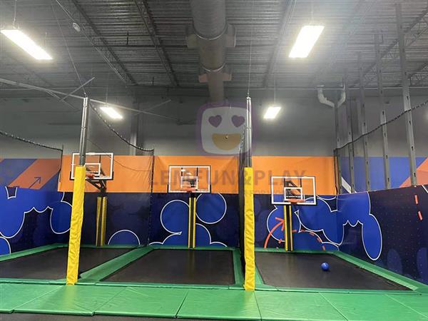 Trampoline Park with Basketball