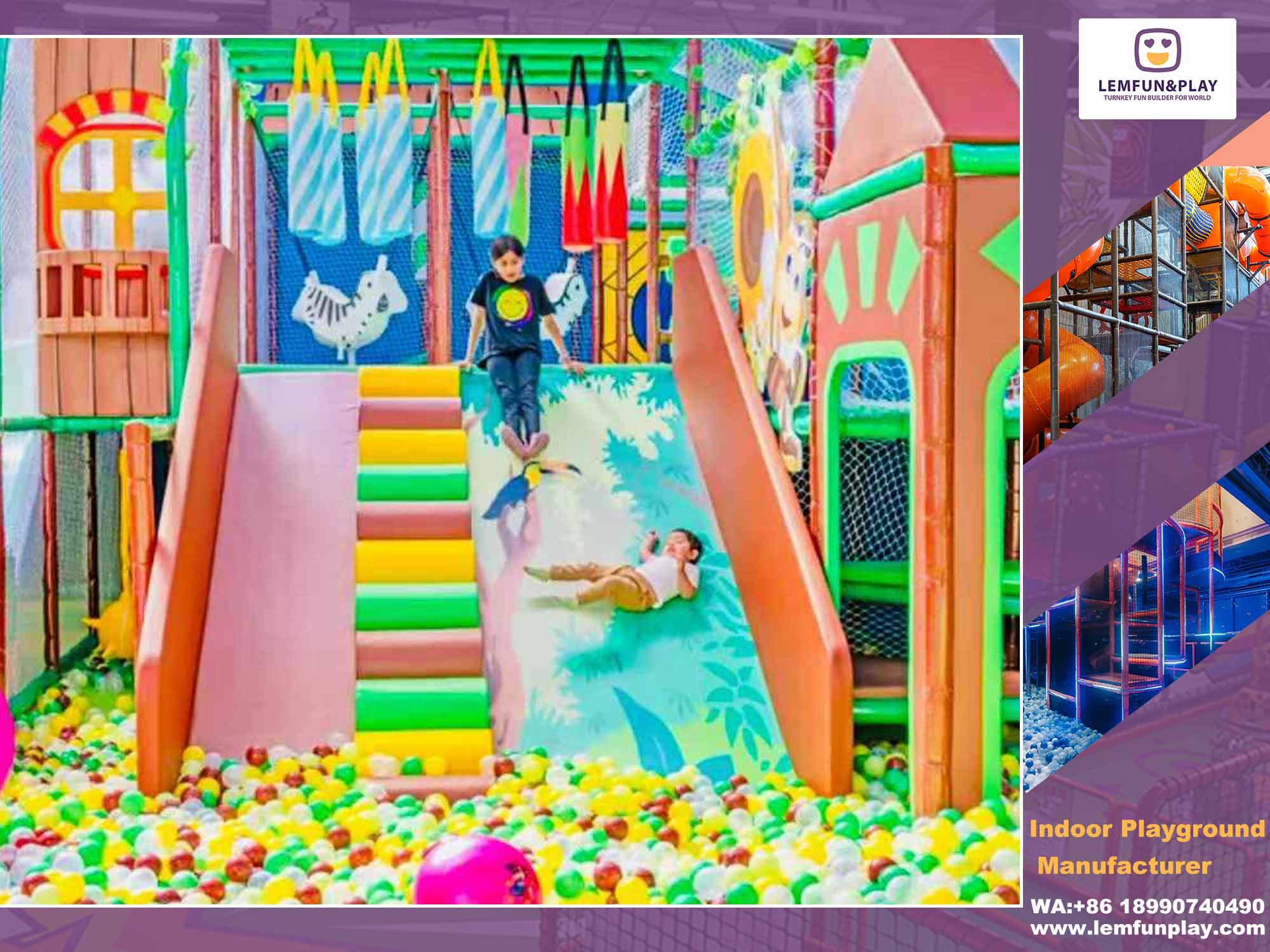 Lemfun indoor playground Park in New Zealand With 200+ square meters