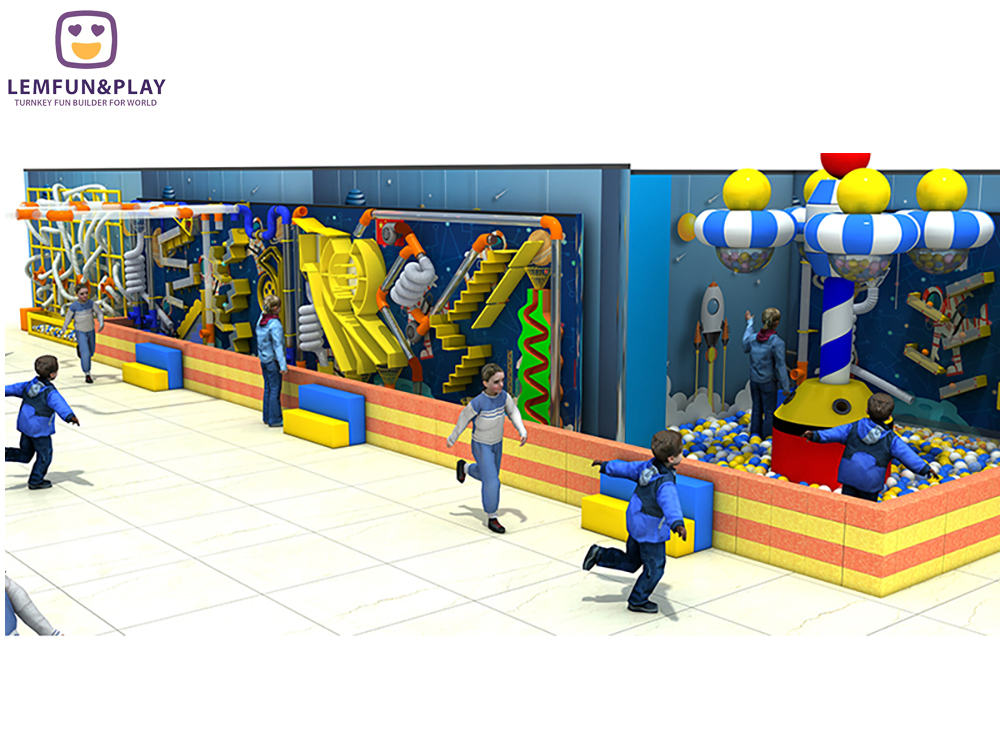 Space theme indoor playground Interactive game wall