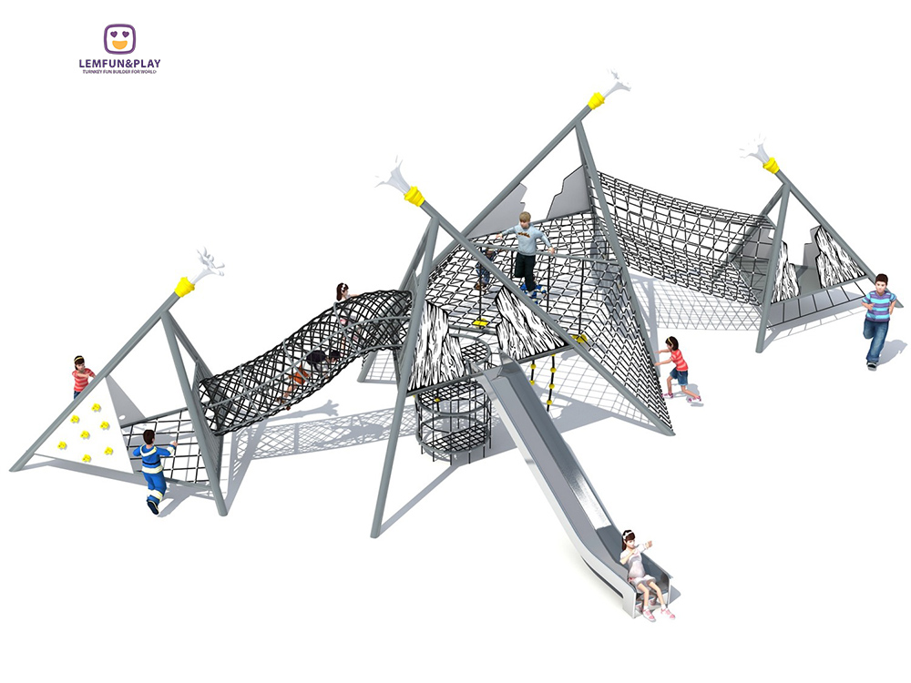 Outdoor Playground Rope Play structure