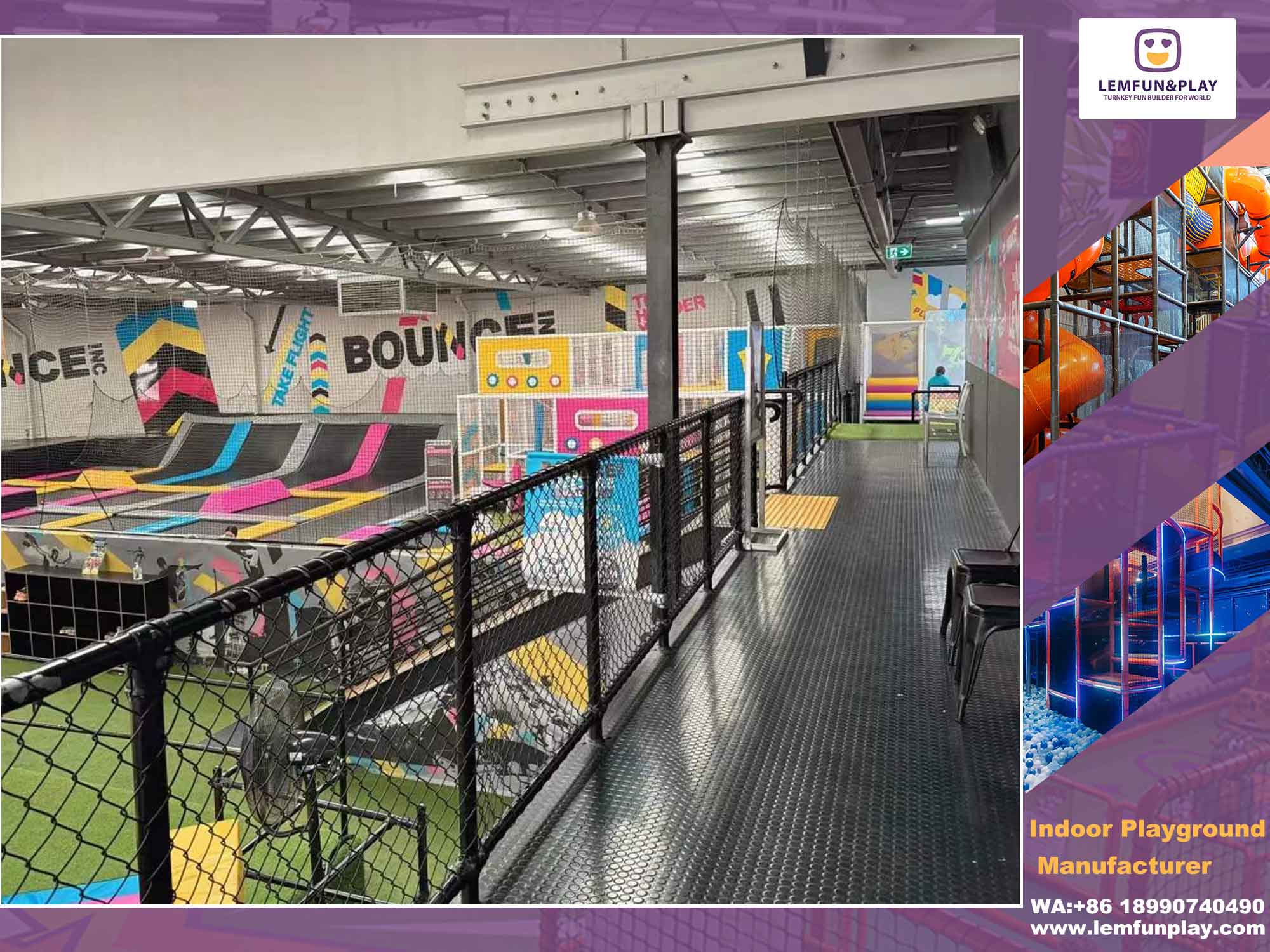 trampoline park setup cost