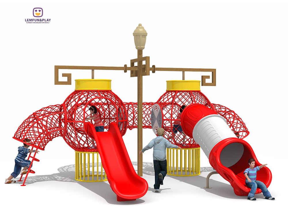 Outdoor Playground Rope Play structure