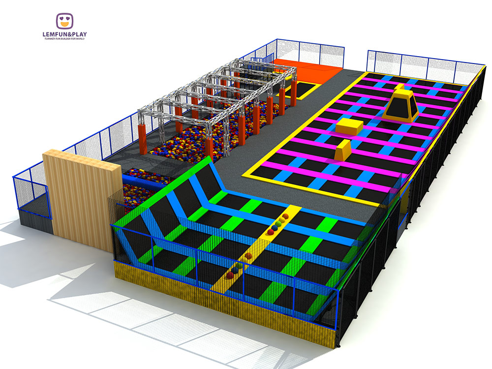 trampoline park setup cost