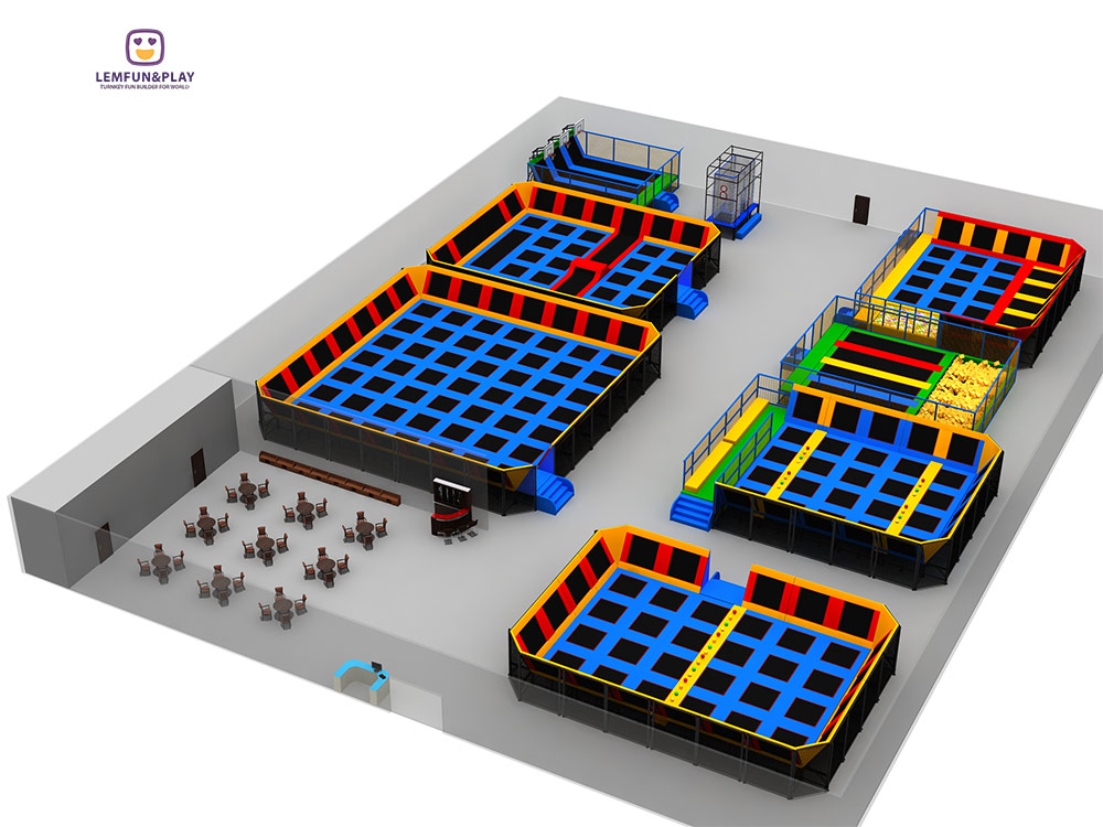 trampoline park setup cost