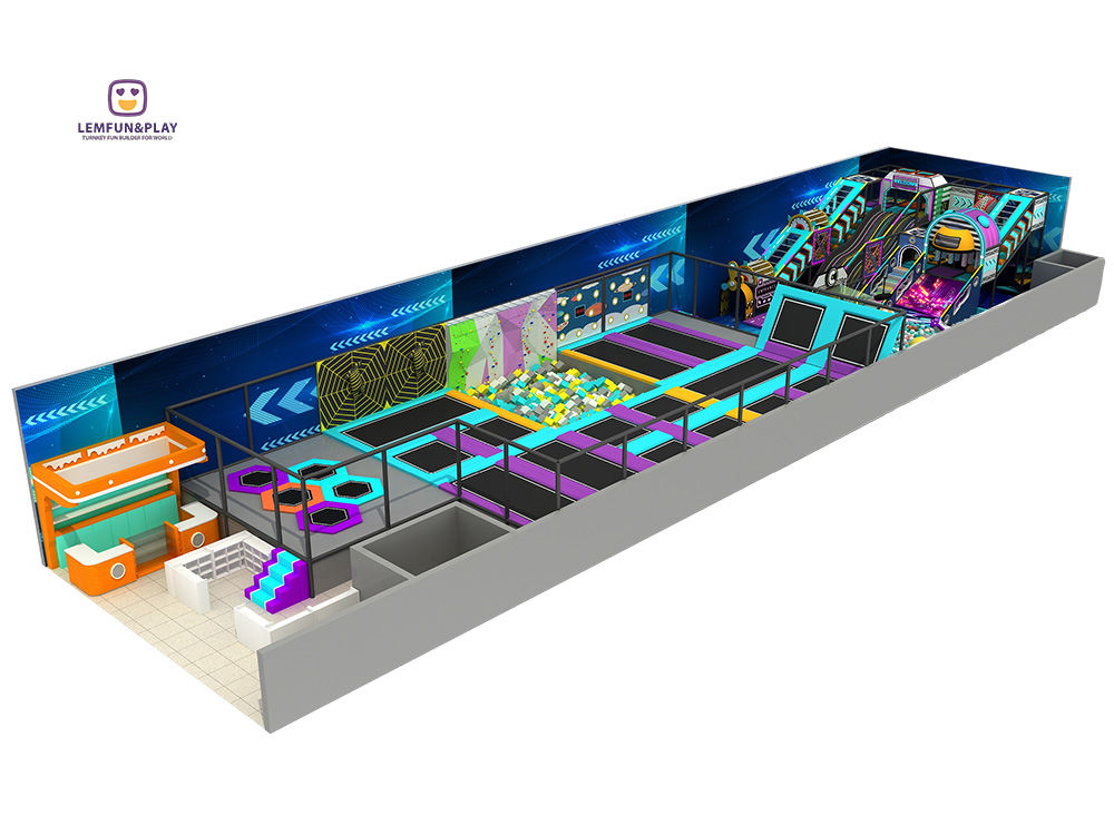 trampoline park setup cost