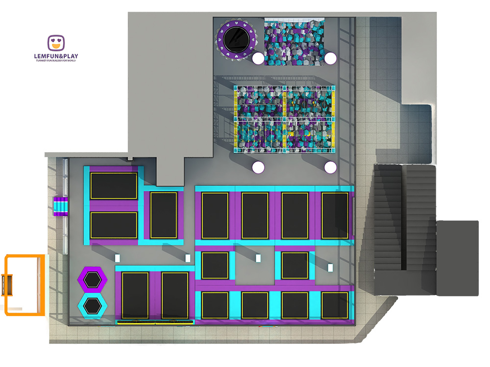 trampoline park setup cost