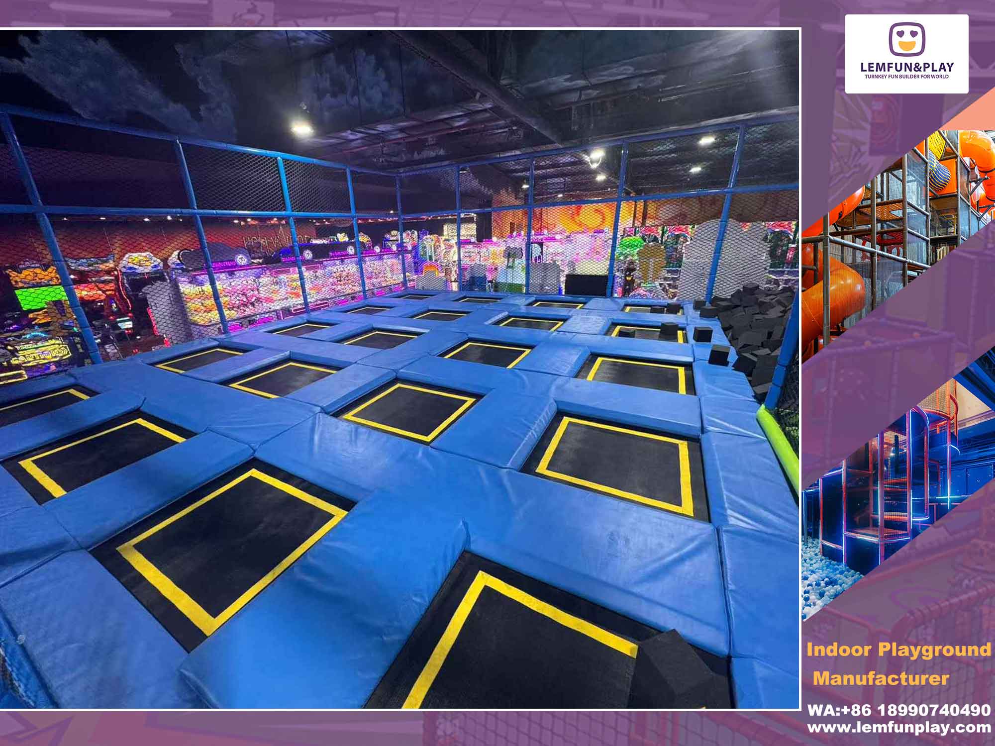 indoor trampoline park for sale