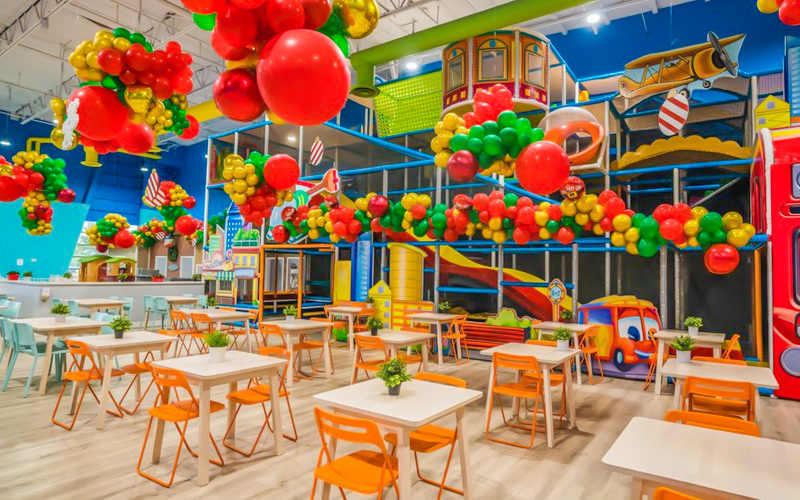 Family Dining Area Inside Play Center