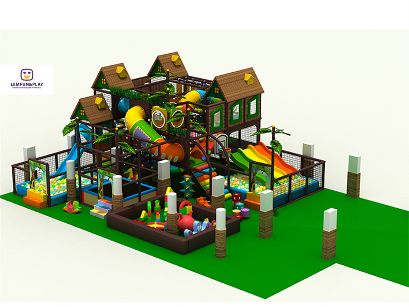 New design lovely kids indoor playground with various equipment LM-004