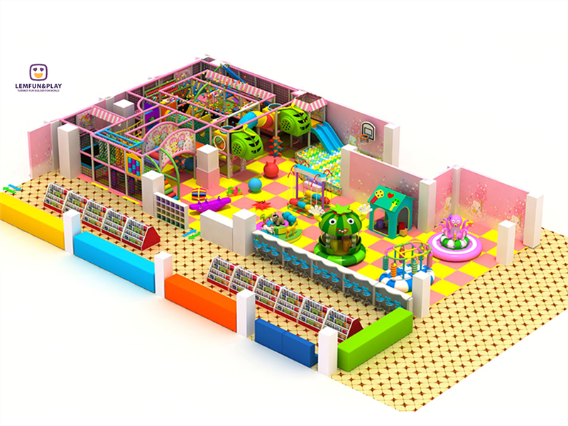 High quality candy theme indoor playground equipment for commercial center LM-005