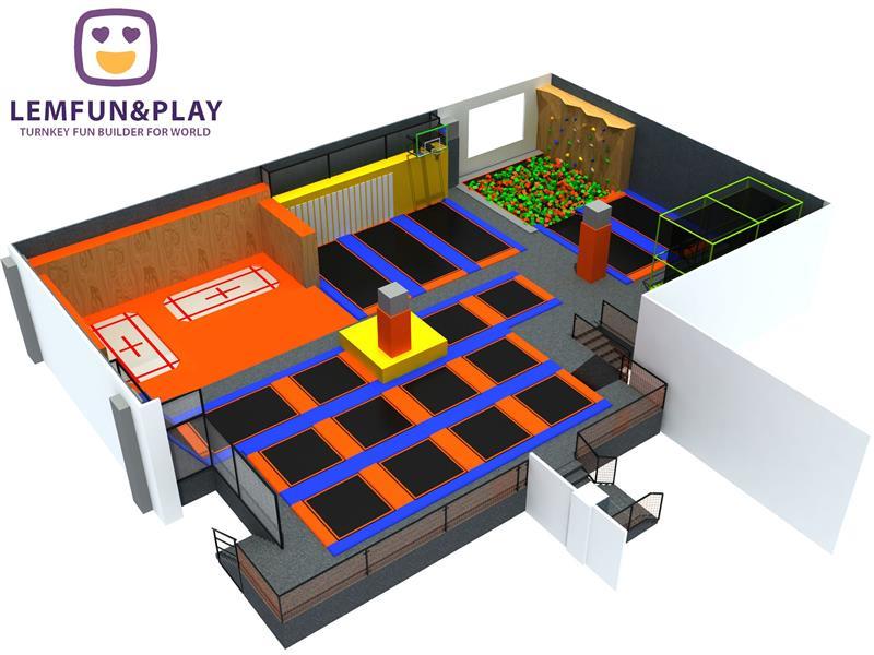 High Quality Indoor Trampoline Park With Climbing Game for Kids