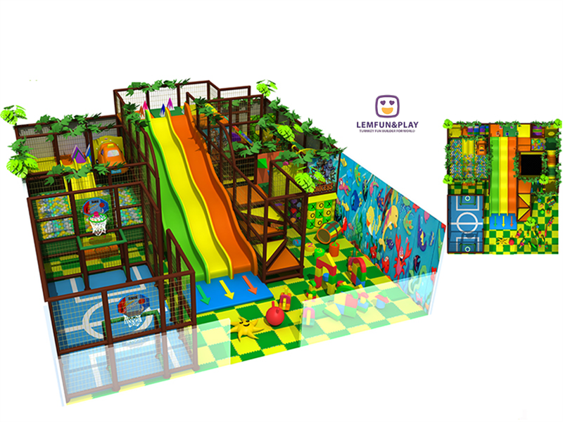 Colorful Kids Indoor Playground With Several Mini Games LM-008