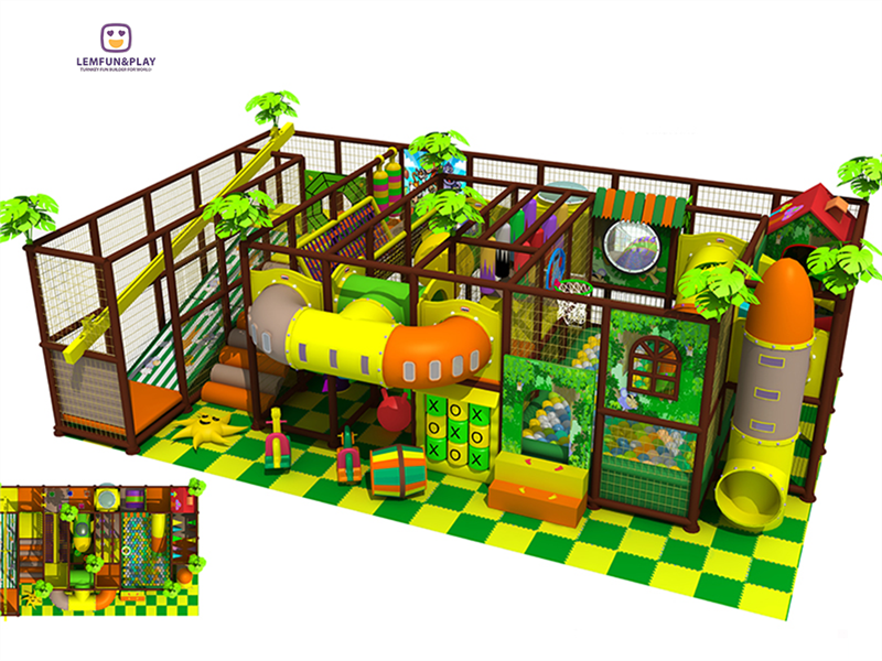 Cute Kids Preferred Indoor Playground With Fun Slide For Commercial Park LM-011