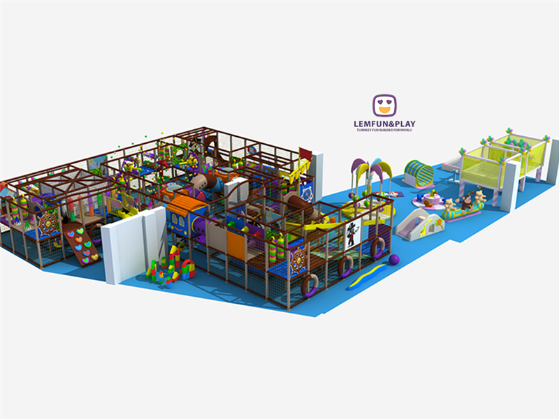 High Quality Indoor Playground With Innovative Slides For Kids LM-013