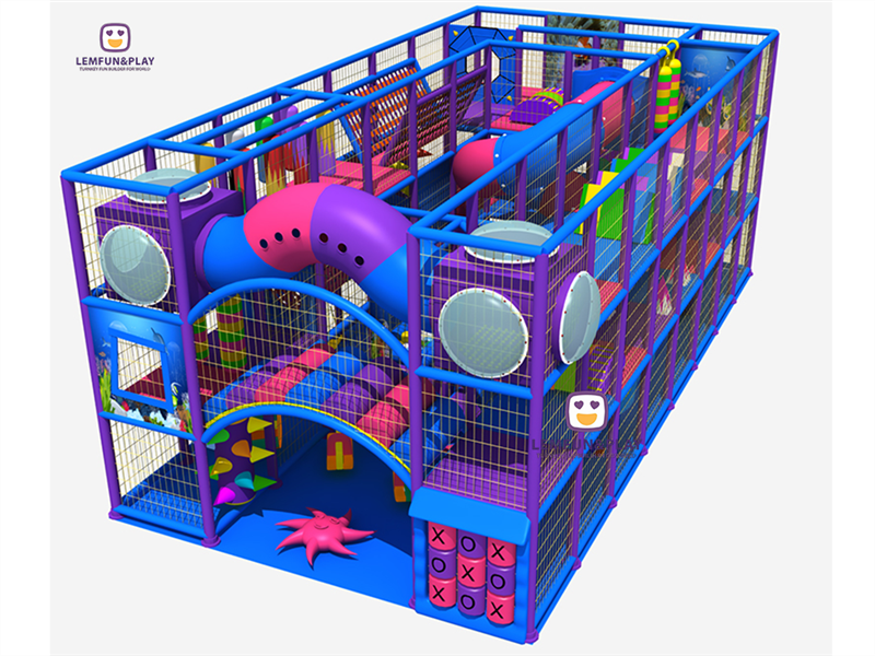 Stylish Cyber Punk Theme Kids Indoor Playground For Shopping Mall LM-014