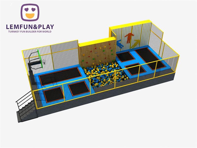 Mini Preschool Kids Indoor Trampoline Park With Ball Pool