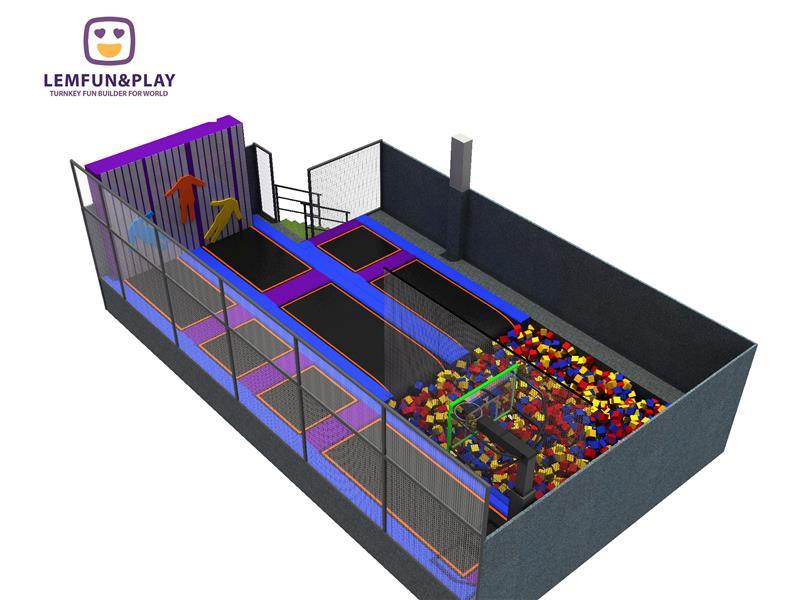 Amusement Indoor Trampoline Park with sponge pool