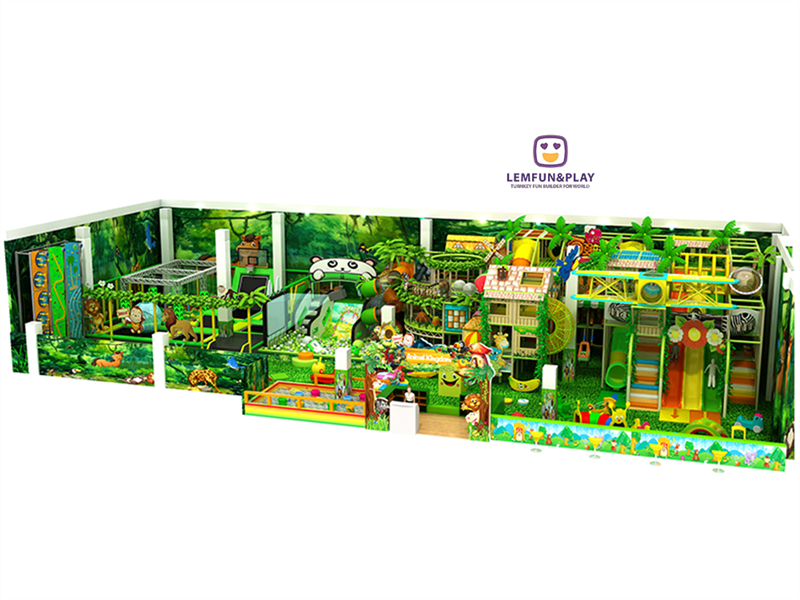 High Quality Kids Indoor Playground With Jungle Themed Design For Sale LM-023