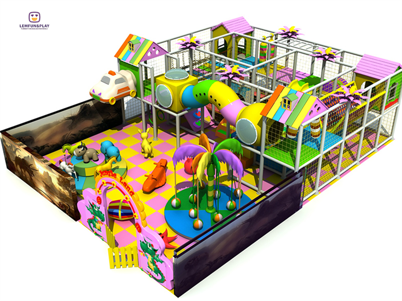 Professional Design Kids Indoor Playground With Macaroon Theme For  Sale LM-030