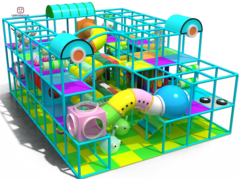 Newest Kids Indoor Playground With Cute Slide For Sale LM-034