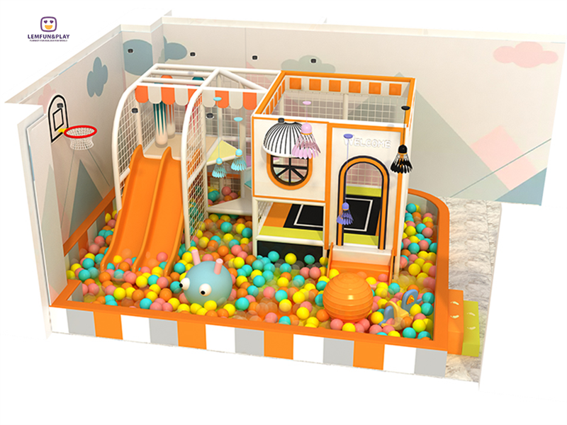 Mini Kids Indoor Playground With Cute Ball Pit LM-035