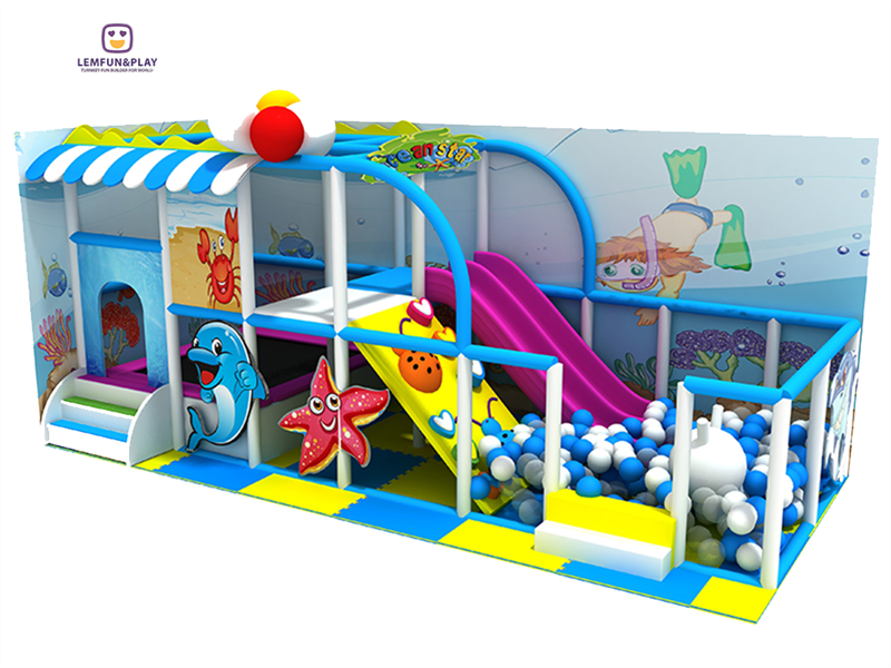 Innovative Ocean Theme Indoor Playground With Beautiful Slide For Kids LM-047