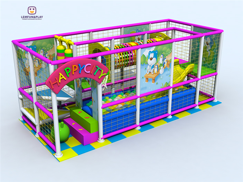 Lovely Kids Indoor Playground With High Quality Ball Pit LM-053