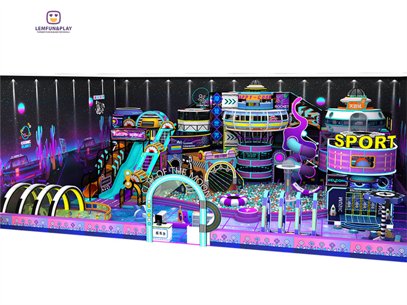 Enjoyable Cyber Punk Indoor Playground With Attractive Games LM-058