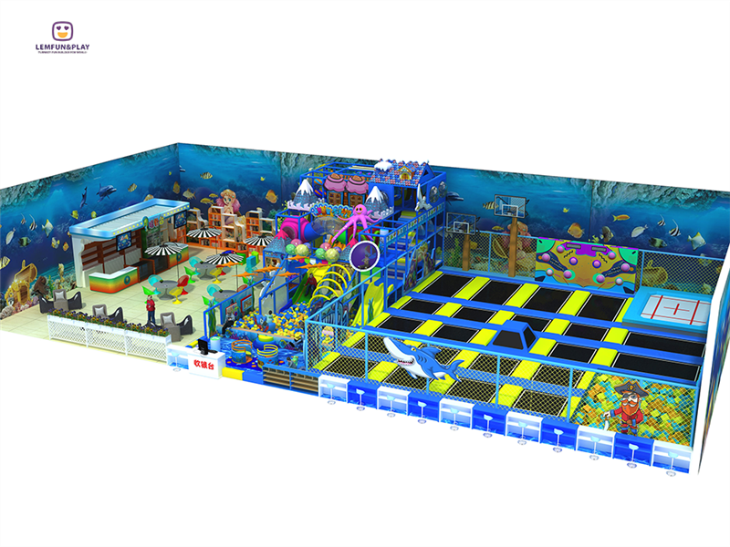 Integrated Trampoline kids Park With High Quality Trampolines For Kids LM-067 