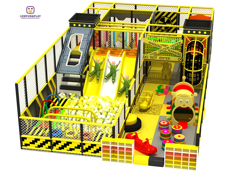 Commercial Kids Indoor Playground With Big Slide LM-074