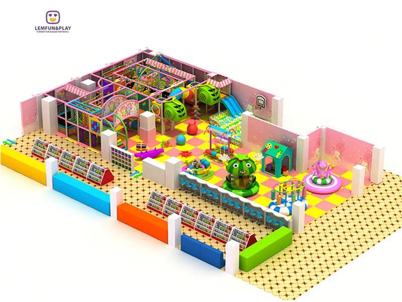 Interesting Candy Themed Indoor Playground With Various Play Set LM-103