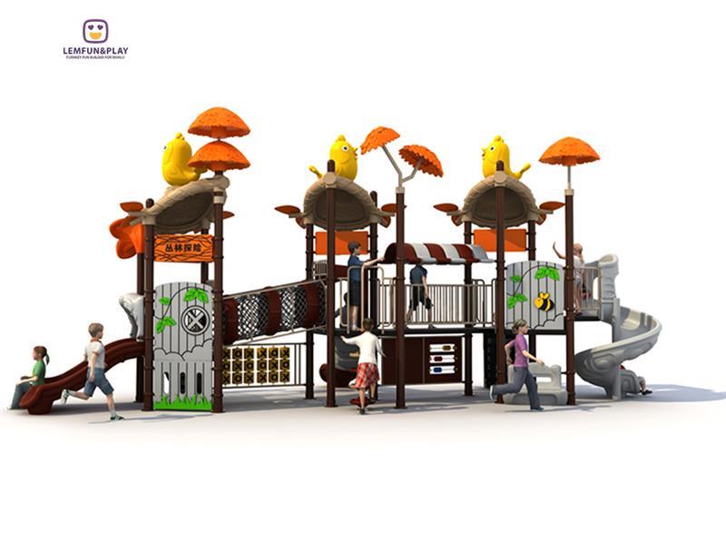 Cute Outdoor Playground With Animal Theme For Sale LM-ZN001