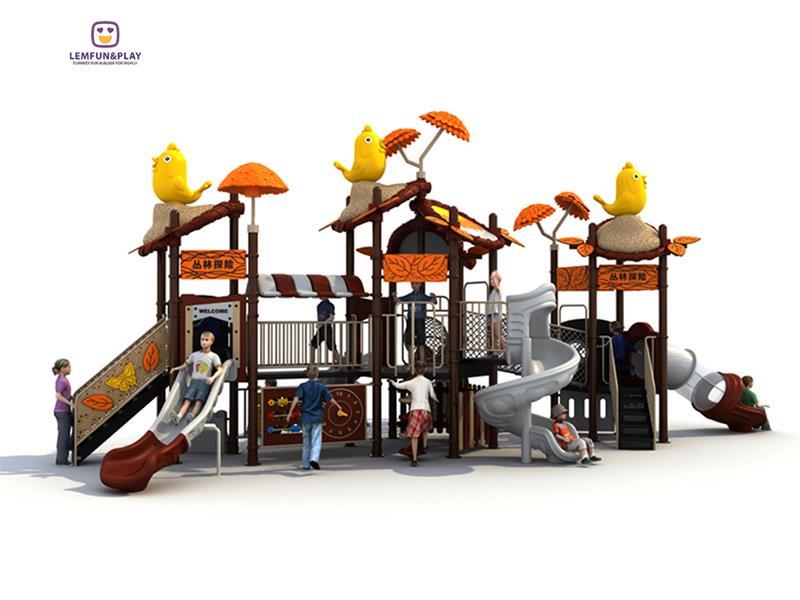 Popular Commercial Outdoor Playground With Interesting Slide For Kids LM-ZN002