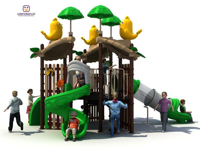 Modern Design Outdoor Playground With Creative Slide For Sale LM-ZN004