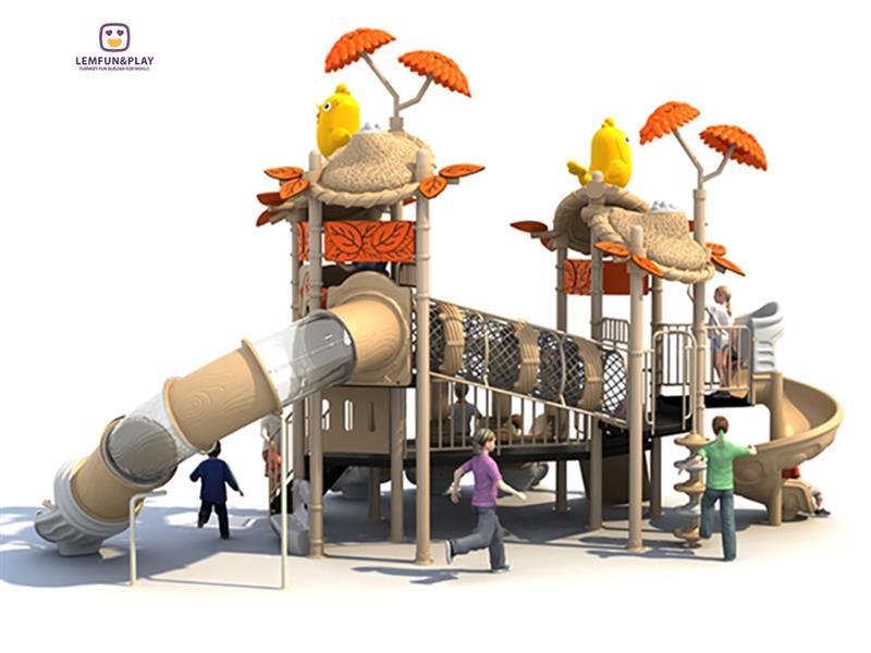 Animal Themed Outdoor Playground With Durable Slide For Commercial Park LM-ZN007