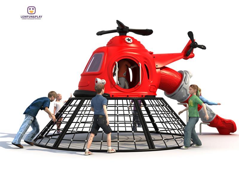 Stylish Kids Outdoor Playground With Helicopter Design  LM-ZN009