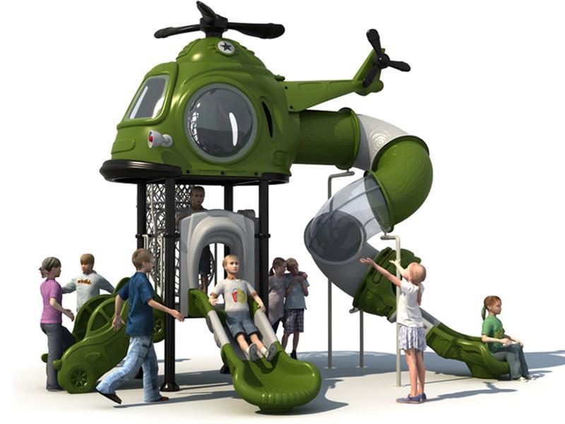 Enjoyable Kids Slide Outdoor Playground With Helicopter Design For Commercial Park  LM-ZN017