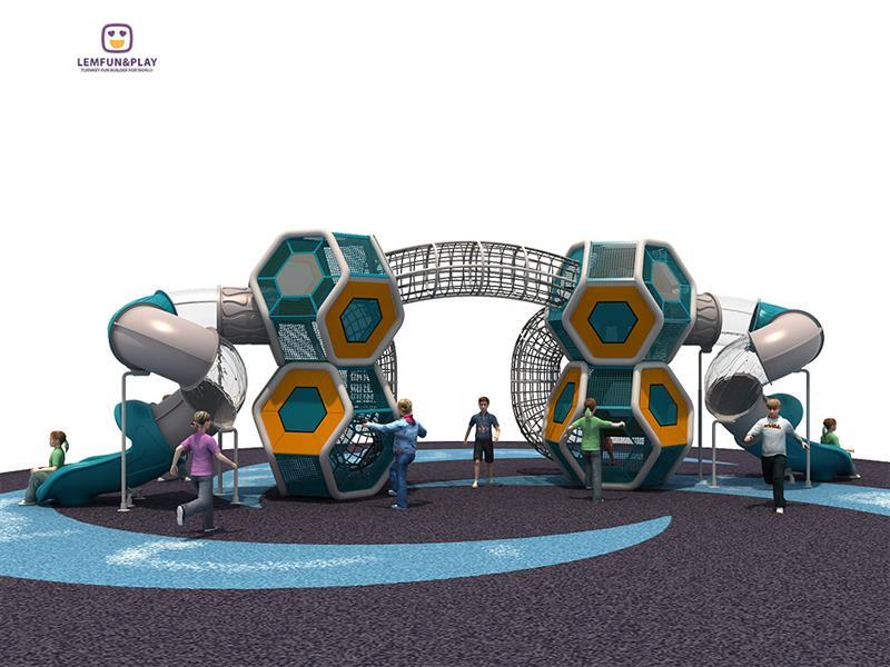 Commercial Outdoor Playground With Planet Design For Sale LM-ZN022