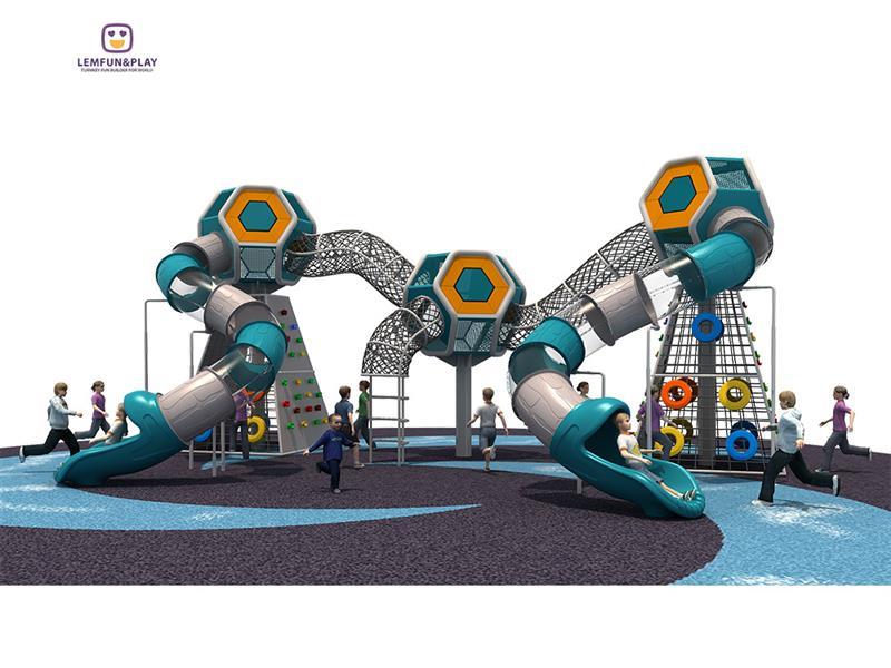 Well Perform Outdoor Playground With High Quality Slides LM-ZN024