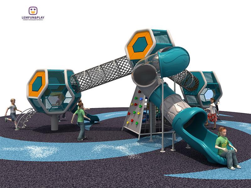 Kids Indoor Playground With Creative Slide For Sale LM-ZN024