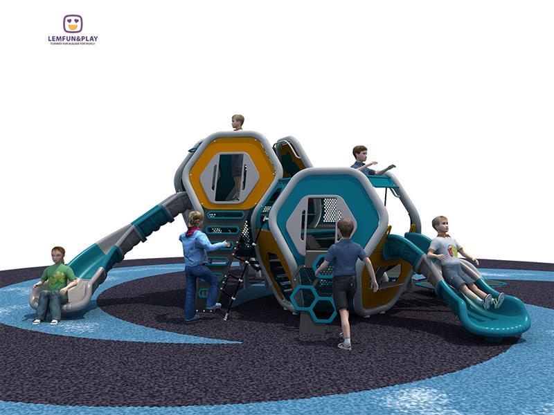 Best Sale Indoor Playground With Double Slide For Kids LM-ZN025