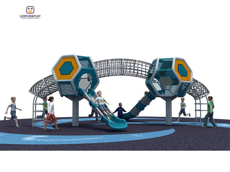 Well Designed Outdoor Playground With High Quality Slide LM-ZN028