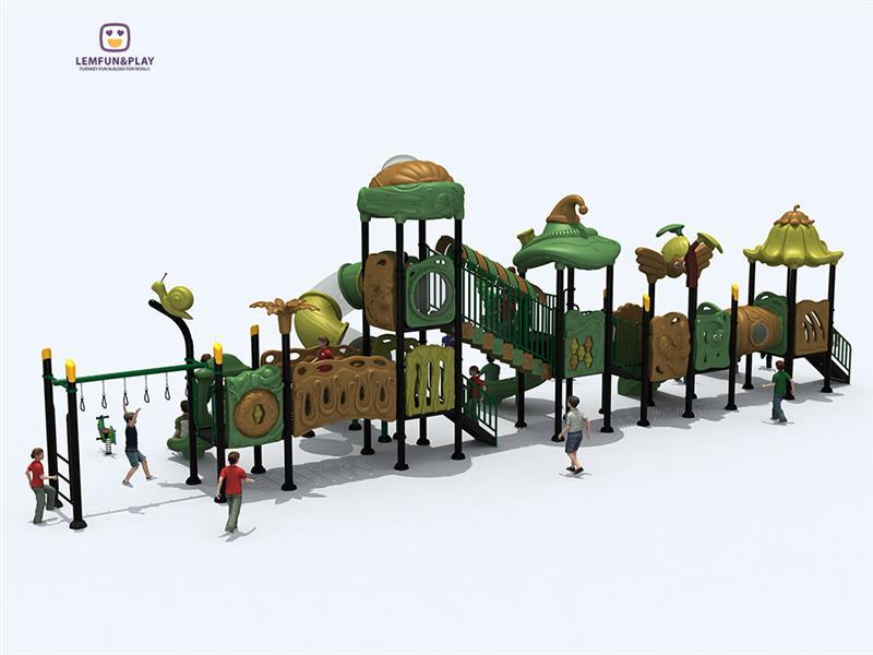 Commercial Outdoor Playground With Nice Ocean Theme Equipment LM-ZN031