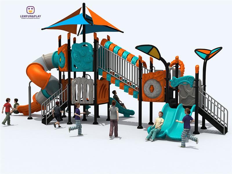 Best Sale Outdoor Playground With Creative Ocean Animal Decoration LM-ZN032