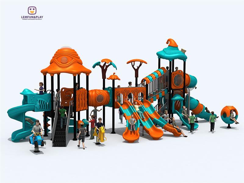 Buyer Preferred Outdoor Playgroudn With Various Slide Set LM-ZN033