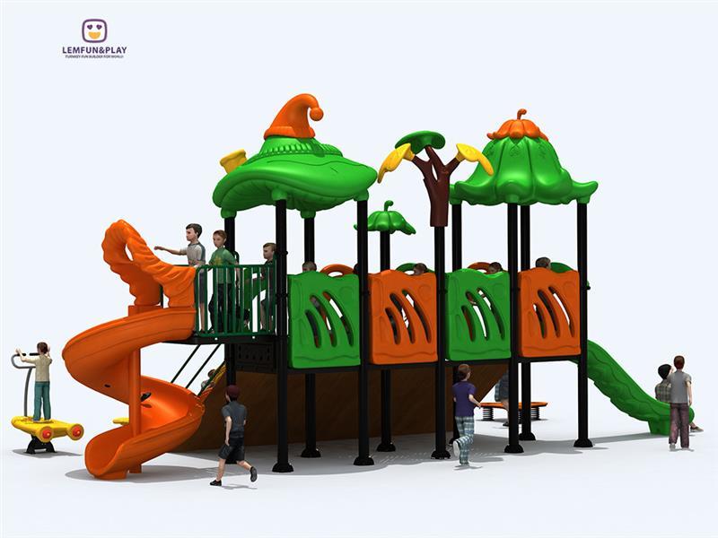 Creative Outdoor Playground Play Set With Various Equipment LM-ZN039