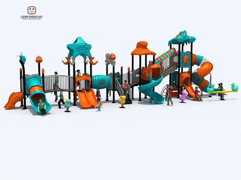 Large Outdoor Playground Equipment With Ocean Theme LM-ZN051