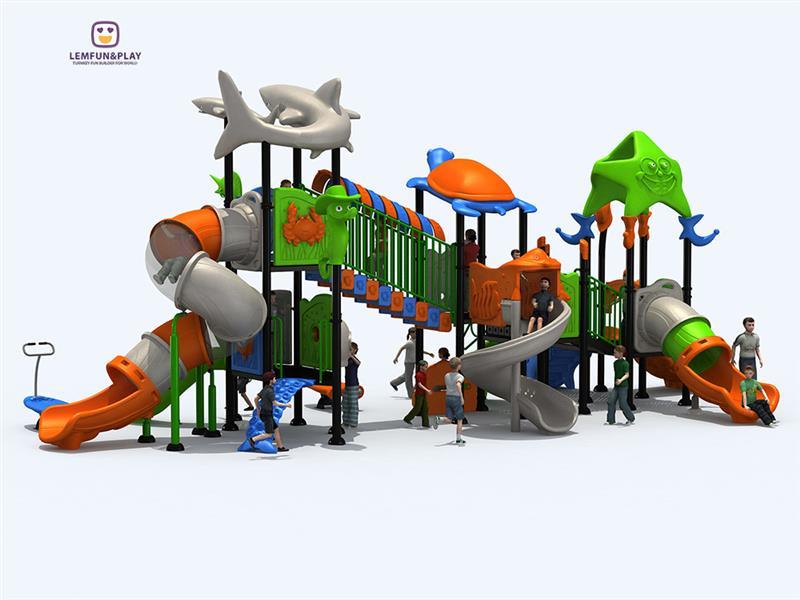 Innovative Ocean Theme Outdoor Play Set Playground Equipment For Preschool Kids LM-ZN052