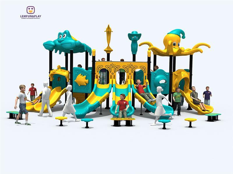 High Quality Outdoor Playground  With Various Equipment For KidsLM-ZN054