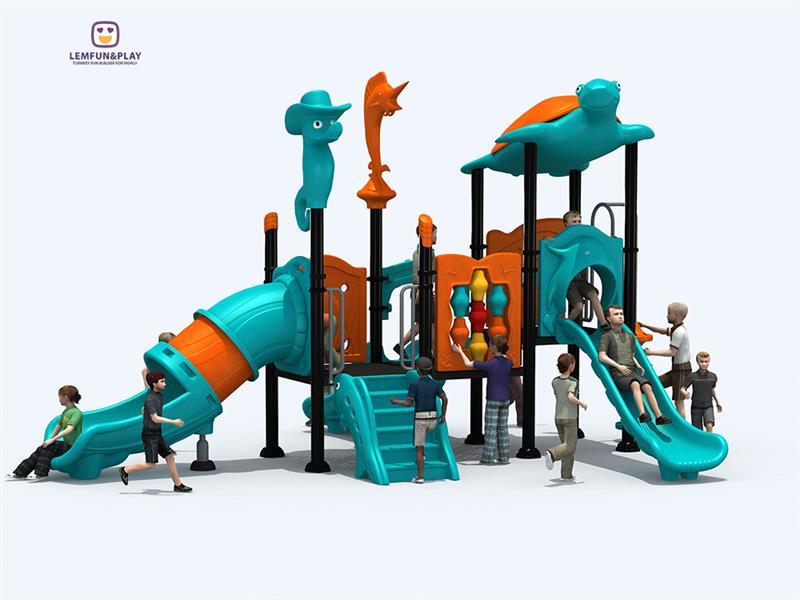 Outdoor Playground Use Kids Play Set With Slide Set LM-ZN062